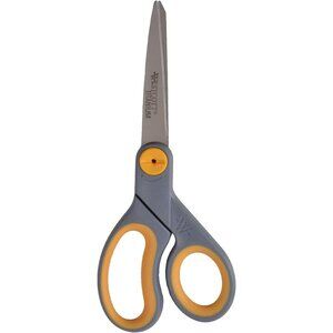 🆕 Titanium Straight Scissor Grey Sharper Longer Lasting Cutting Edge Soft Grip